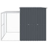 Dog House with Run Anthracite 84.3"x99.6"x71.3 Protection