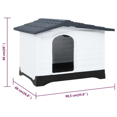 Dog House Gray 35.6"x26.8"x26"Dimensions