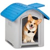 28 inch Raised Plastic Dog House with dog inside house