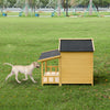 Wooden Outdoor and Indoor Dog House side view