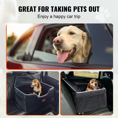 VEVOR Dog Booster Car Seat Pet Car Seat for Medium Large Dog up to 55 lbs. Black - 8 of 8