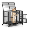 Foldable Heavy-Duty Metal Dog Cage Chew-proof Dog Crate with Lockable Universal Wheels - 3 of 10