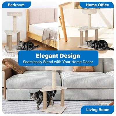 Cat Furniture 2-Tier Cute Small Cat Tree for Indoor9 of 14