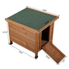 Modern Wooden Rabbit Cat Dog Hutch, Indoor/Outdoor Retreat House dimensions