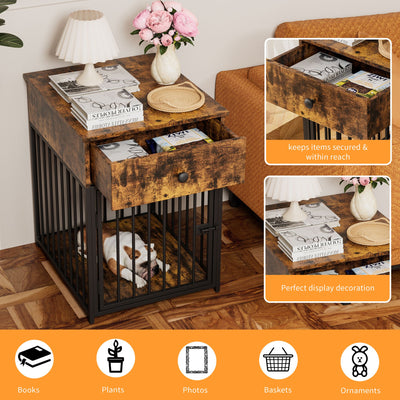Dog Crate Furniture, Dog House, convenient drawer space
