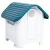 Dog House Blue 23.2"x29.5"x26" Polypropylene back view