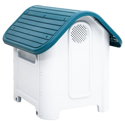 Dog House Blue 23.2"x29.5"x26" Polypropylene back view