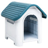 Dog House Blue 23.2"x29.5"x26" Polypropylene front view