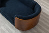 Scandinavian style Elevated Dog Bed Pet Sofa With Solid Wood legs and Walnut Bent Wood Back, Cashmere Cushion, Small Size - Blue = 12 of 14