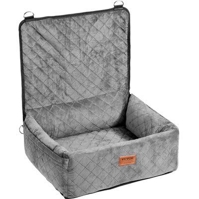 VEVOR Dog Booster Car Seat Pet Car Seat for Small Medium Dog up to 40 lbs Gray = 1 of 8