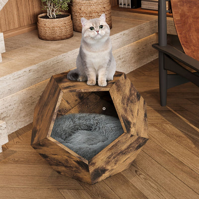 25.98'' Shaped Modern Pet Furniture Cat Kennel Side Table MDF Multi-Purpose Furniture - 24 of 32