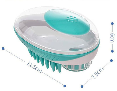 Shampoo Dispensing Massage and Bathing Brush dimensions of dog brush