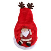 Pet Christmas Clothes Santa Claus Reindeer Antlers Costume Winter Outfit New Year Coat