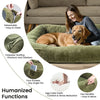 Extra Large Dog Bed, Human Dog Bed for Adult Instead of Foldable Air Mattress, 72"x48"x10" Washable Floor Beds Large Sized Dog Gifts with Handle, Blanket and 4 Storage Pockets, Army Green - 2 of 5