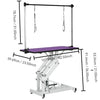 42.5INCH HYDRAULIC PET GROOMING TABLE WITH "H" ARM PURPLE - 8 of 10