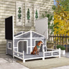 Dog House- Gray, White full view