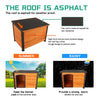 45"Dog House Outdoor and indoor wooden kennel asphalt roof