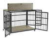 furniture dog crate open view