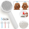 Cat Grooming Brush, Self Cleaning Slicker Brushes For Dogs Pet Hair Removal Comb Stainless Steel Needle Cat Brush Self Cleaning For Cats Dogs Hair Remover Scraper Pet Grooming Tool - 2 of 17