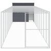 Dog House with Run Anthracite 84.3"x420.9"x71.3 Cage view