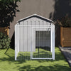 Dog House with Run Light Gray 46.1"x79.1"x48.4 main view