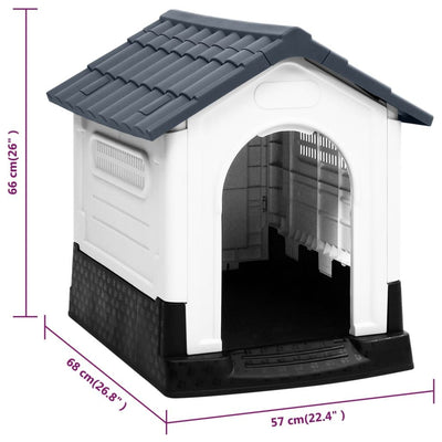 Dog House Gray 22.4"x26.8"x26"dimensions