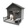 Large dog house, 44.2" long x 44.6" wide x 44.6" Full view