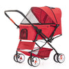 Four Wheel Folding Pet Stroller, Dog Jogger Travel Cats Carrier Adjustable Canopy Storage Brake Mesh Window - 1 of 5