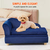 VEVOR Pet Sofa, Dog Couch for Medium-Sized Dogs and Cats, Soft Velvety Dog Sofa Bed, 81 lbs. Loading Cat Sofa, Blue - 5 of 7
