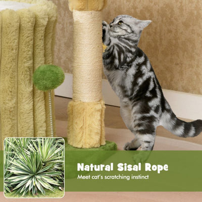 Cat Tree with Sisal Claw Scratcher for Indoor Cats Activity - 5 of 12