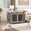 furniture dog crate set in living room