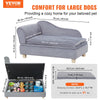 VEVOR Pet Sofa, Dog Couch for Medium-Sized Dogs and Cats, Soft Velvety Dog Sofa Bed, 81 lbs. Loading Cat Sofa, Grey - 2 of 7