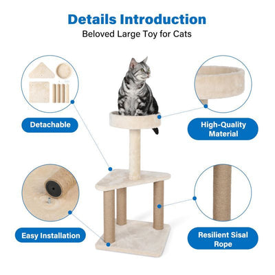 Cat Furniture 2-Tier Cute Small Cat Tree for Indoor10 of 14
