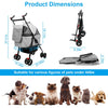 4 Wheels Pet Stroller Foldable Carrier Strolling Cart Travel Jogger Pet Stroller with Removable Liner Storage Basket for Dog Cat - 12 of 13