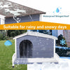 Large Wooden Dog House Indoor Outdoor snow protection