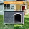 Medium Wooden Outdoor Dog House, sun protection