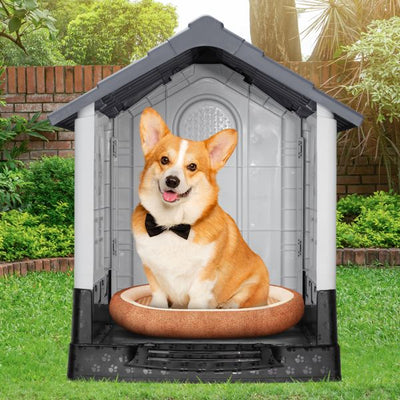 26 inch Plastic Dog House, Indoor Outdoor Doghouse 8 of 13