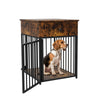 Dog Crate Furniture, Dog House, with beagle inside