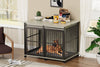 Furniture dog crate sliding iron door dog crate with mat. (Grey,43.7''W x 30''D x 33.7''H) - 3 of 19