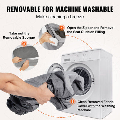 VEVOR Dog Booster Car Seat Pet Car Seat for Small Medium Dog up to 55 lbs. Gray