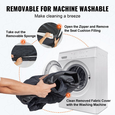 VEVOR Dog Booster Car Seat Pet Car Seat for Medium Large Dog up to 55 lbs. Black - 5 of 8