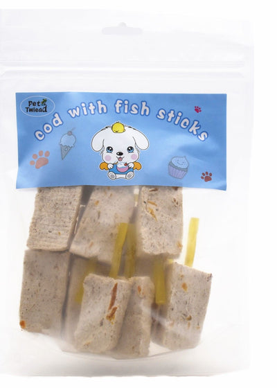 Dog Treats Cod With Fish Sticks Pet Natural Chew Treats Best Twists for Training Small Medium Large Dogs, 8 oz1 of 6