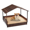 Wicker Dog House, Elevated Rattan Dog Bed Main view