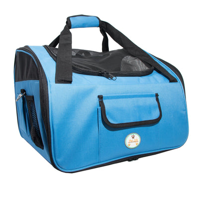 Ultra-Lock' Collapsible Safety Travel Wire Folding Pet Car Seat Carrier - Blue - 1 of 4