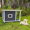 Wooden Doghouse with Porch Deck main view