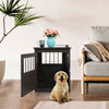 dog furniture crate in living room