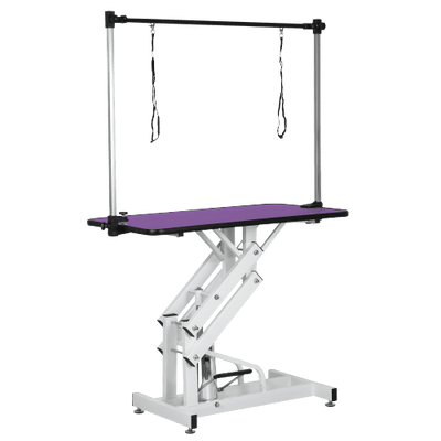 42.5INCH HYDRAULIC PET GROOMING TABLE WITH "H" ARM PURPLE - 3 of 10