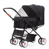 Four Wheel Folding Pet Stroller, Dog Jogger Travel Cats Carrier Adjustable Canopy Storage Brake Mesh Window - 5 of 5