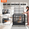 VEVOR 42 Inch Heavy Duty Dog Crate, Indestructible Dog Crate, 3-Door Heavy Duty Dog Kennel for Medium to Large Dogs with Lockable Wheels and Removable Tray, High Anxiety Dog Crate for Indoor & Outdoor - 2 of 7