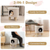 3-in-1 Cat Condo Stool Kitty Bed with Scratching Posts and Plush Ball Toy